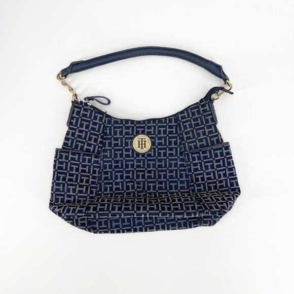 Y2k Vintage Tommy Hilfiger Blue Monogram Purse - Picture 7 of 7